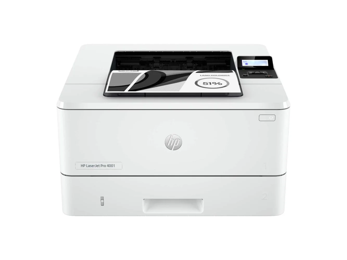**HP - LaserJet Pro 4001dn Black-and-White Laser Printer - White**