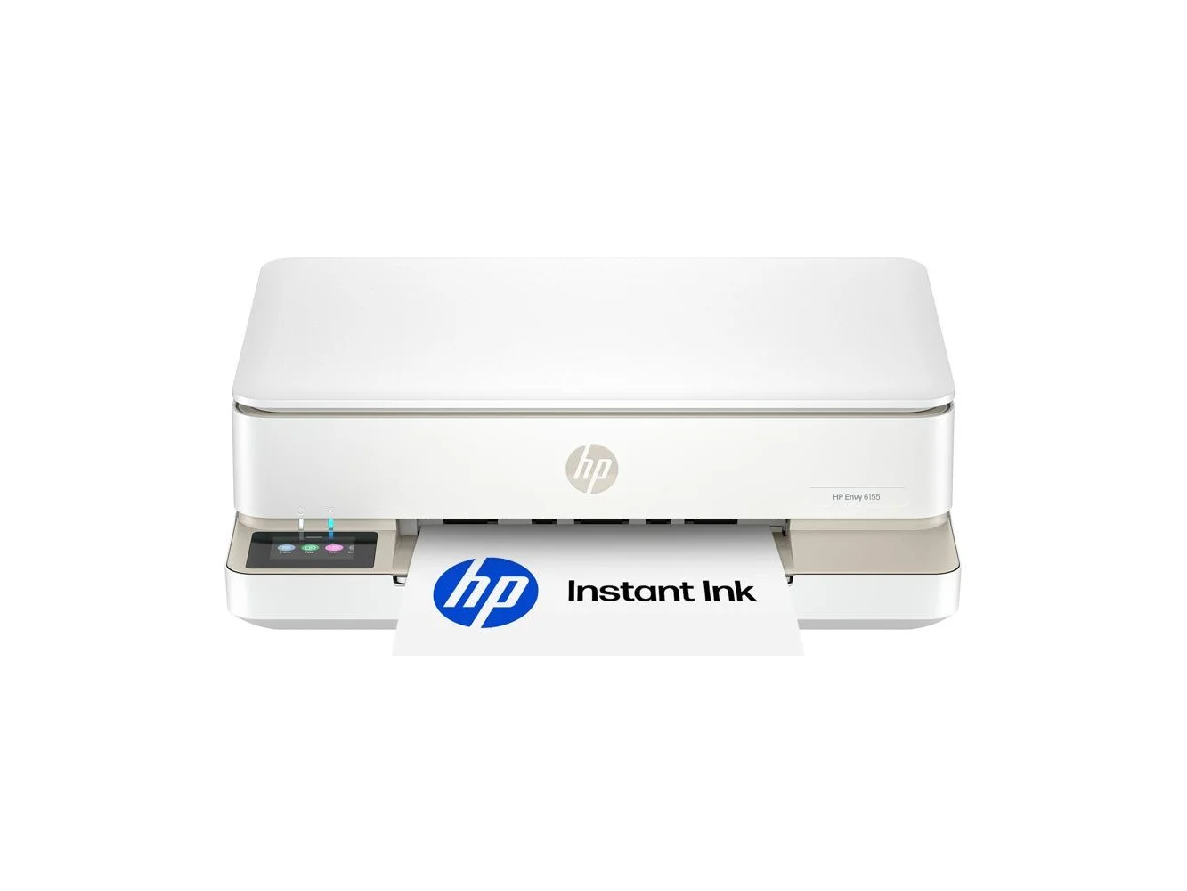 **HP - Envy 6155 Wireless All-in-One Inkjet Printer, Scanner, Copier, AI-Enabled with 3 Months of Instant Ink - White**