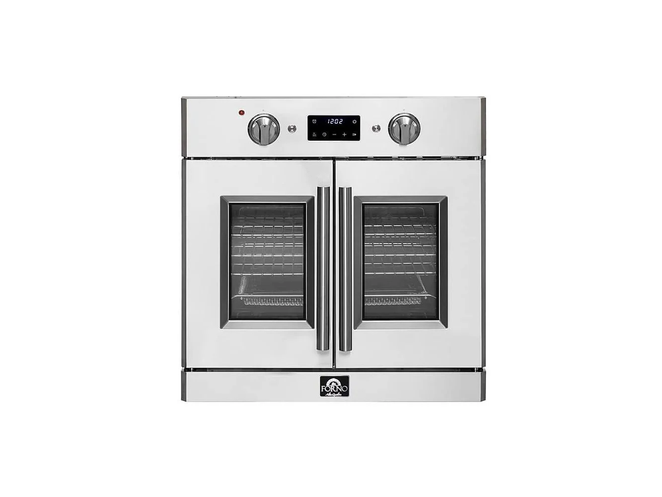 **Forno Appliances - Gallico 30 in. Single Electric Convection Wall Oven with French Doors - Stainless Steel**