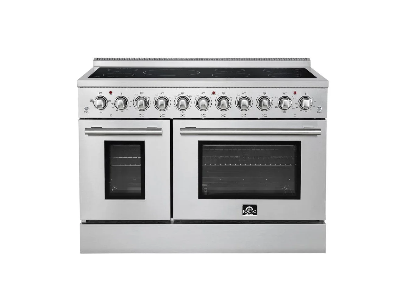 **Forno Appliances - 50 in. Wide 7 Elements Paolo 6.7 Cu. Ft. Freestanding Electric True Convection Range - Stainless Steel**