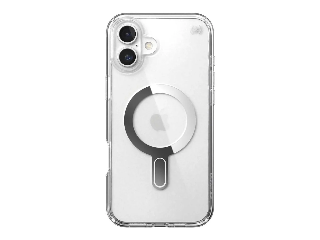 **Speck - Presidio Perfect Clear ClickLock Case with MagSafe for Apple iPhone 16 Plus - Clear/Chrome**