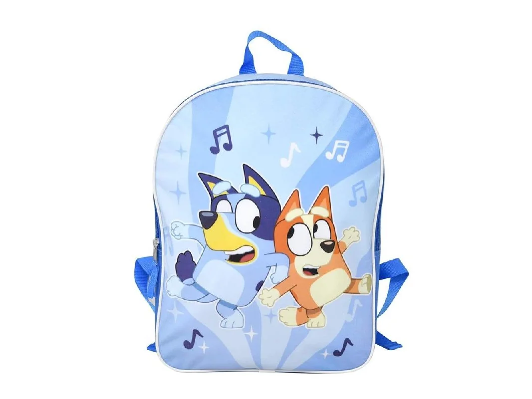 **Disney - Bluey and Bingo Nylon Blue Kids 16" School Backpack for Girls and Boys ages 3+ - Assorted Pre-Pack**