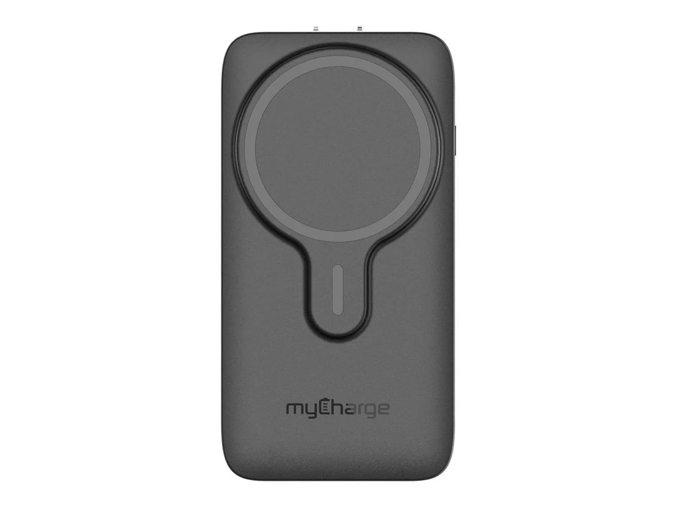 **myCharge - EcoHub 4-in-1 6,000 mAh Portable Charger and Stand for Most Apple Devices - Black**