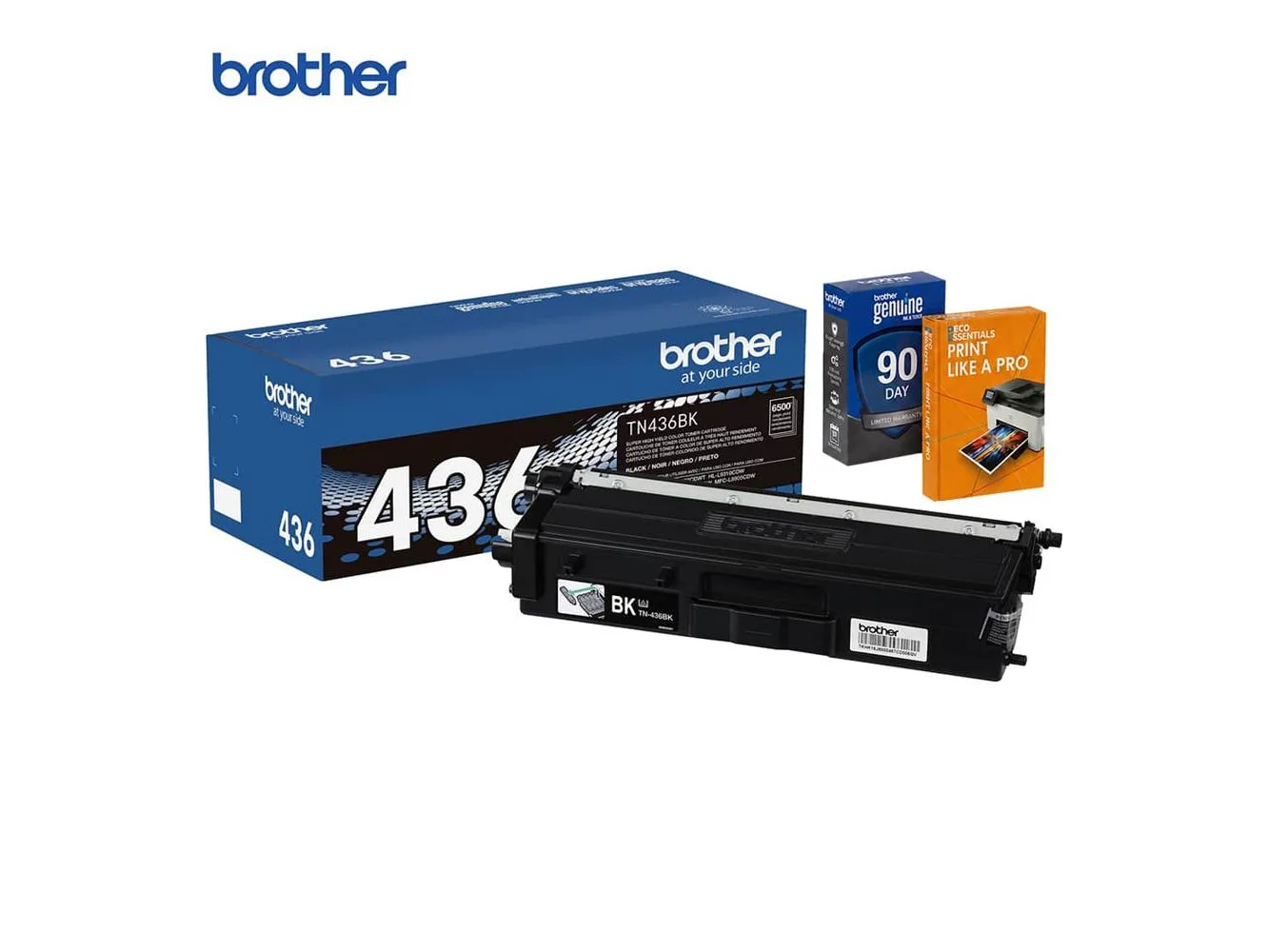 **Brother - TN436BK Super High-yield Toner Cartridge Black with Deco Essentials Guide**