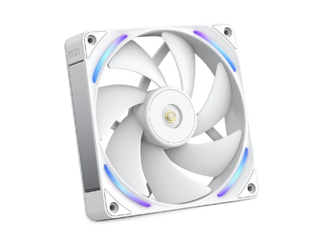 **NZXT - F140X Performance Fan - 140mm PWM RGB Computer Case Fan with LCP Frame & Blades - White**