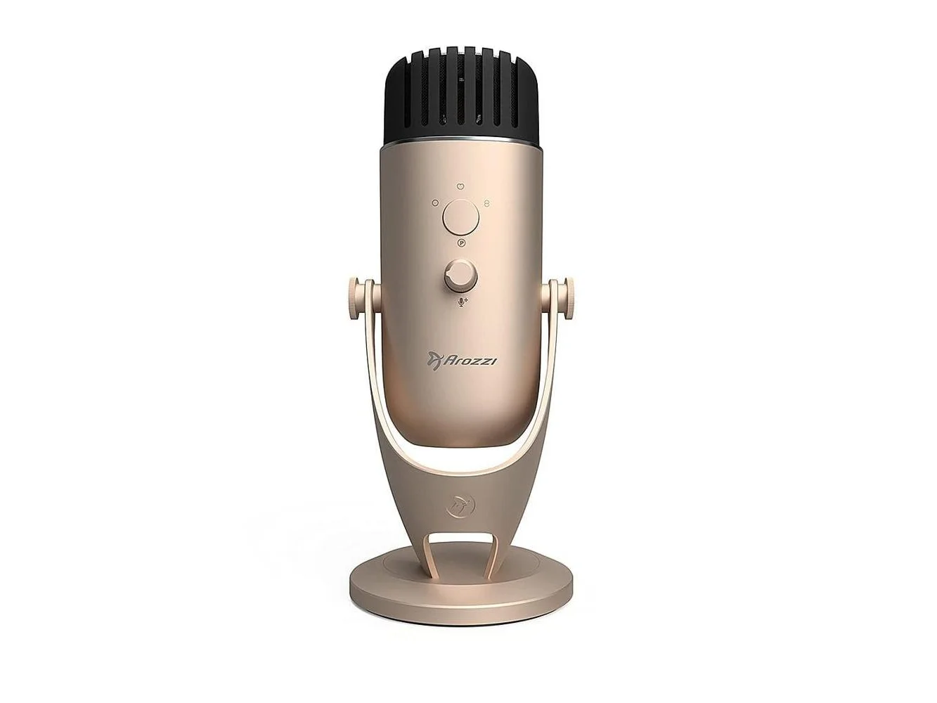 **Arozzi - Colonna Audiophile Grade Gaming/Streaming/Office Microphone - Gold**
