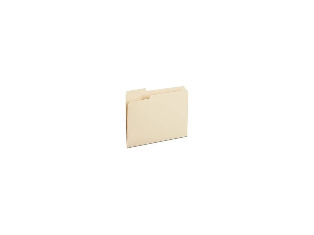 **Staples - 30% Recycled File Folders, 1/3-Cut Tab, Left Position, Letter Size, 100/Box - Manila**
