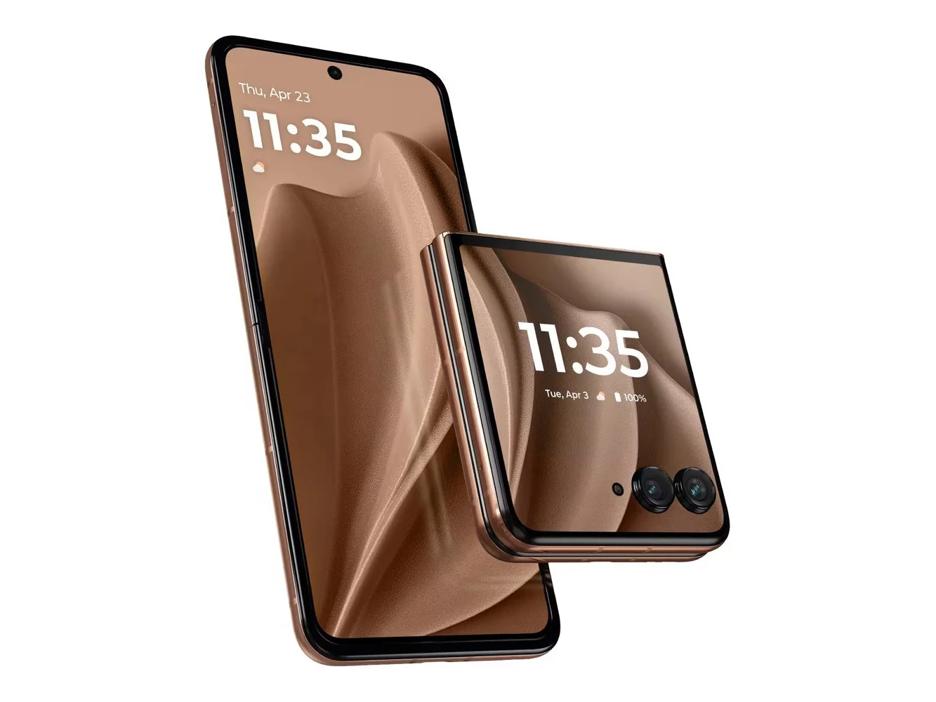 **Motorola - razr+ 2025 256GB (Unlocked) - PANTONE Mocha Mousse**