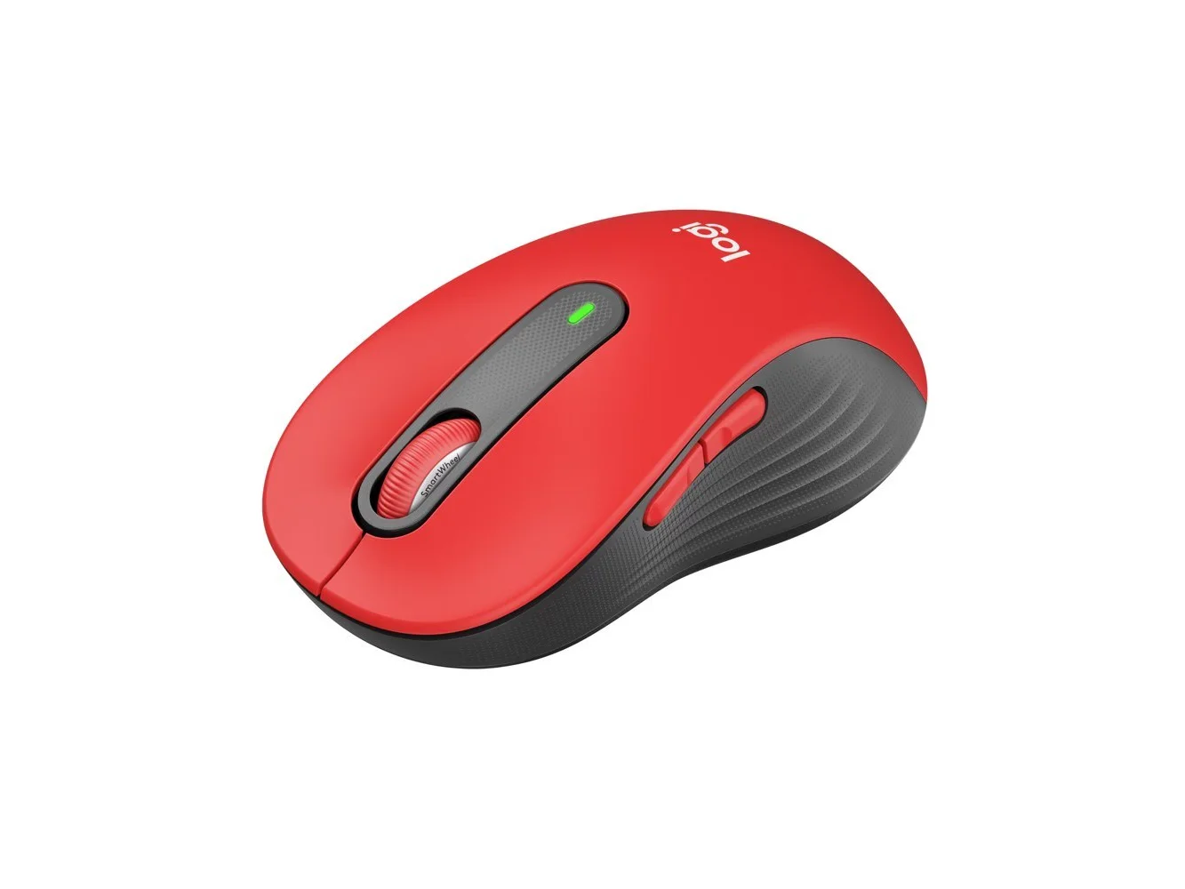 **Logitech - Signature M650 L Full-size Wireless Optical Scroll Mouse with Silent Clicks - Wireless - Red**