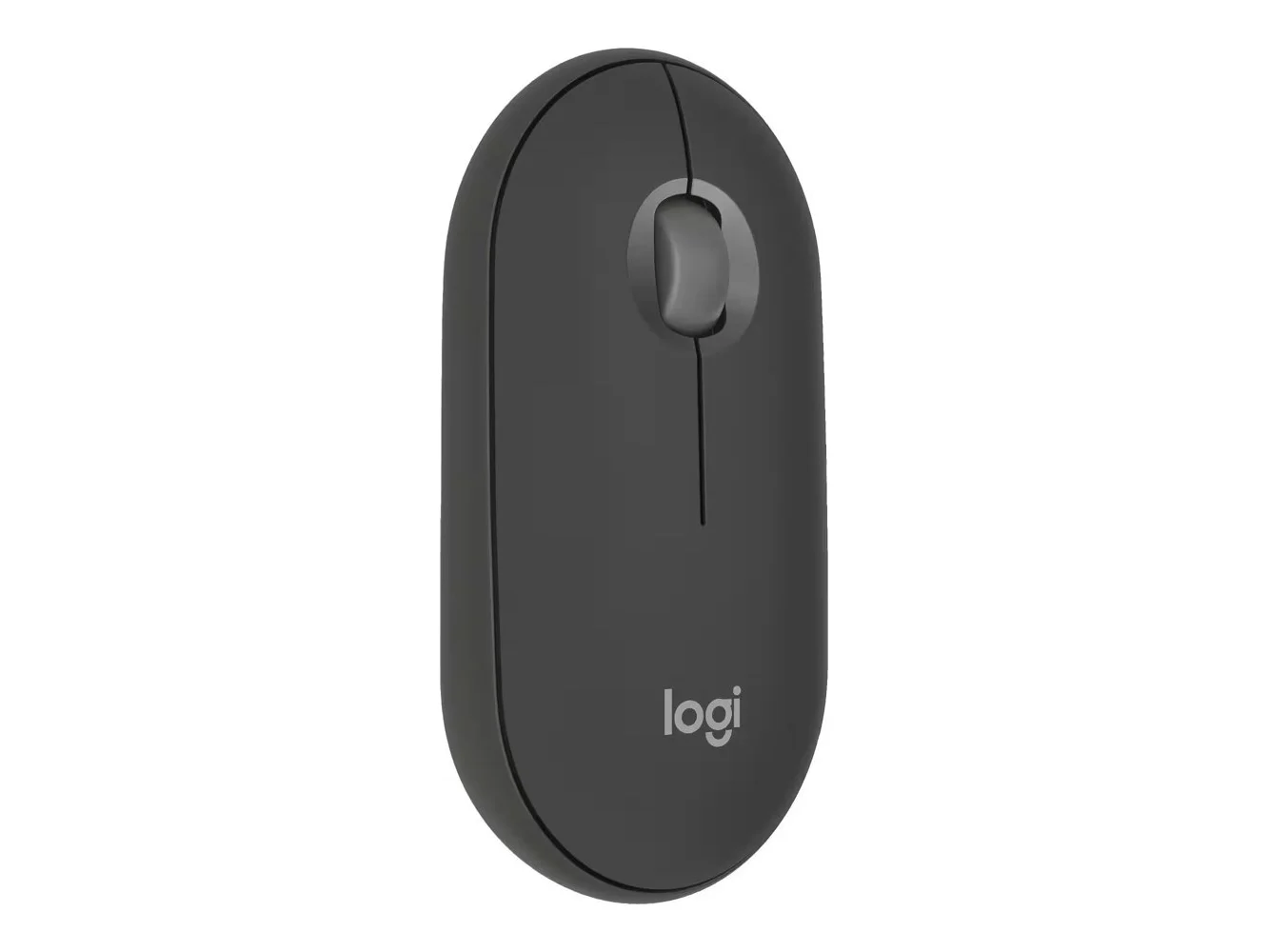 **Logitech - Pebble Mouse 2 M350s Slim Lightweight Wireless Bluetooth Optical Silent Ambidextrous Mouse with Customizable Buttons - Wireless - Graphite**