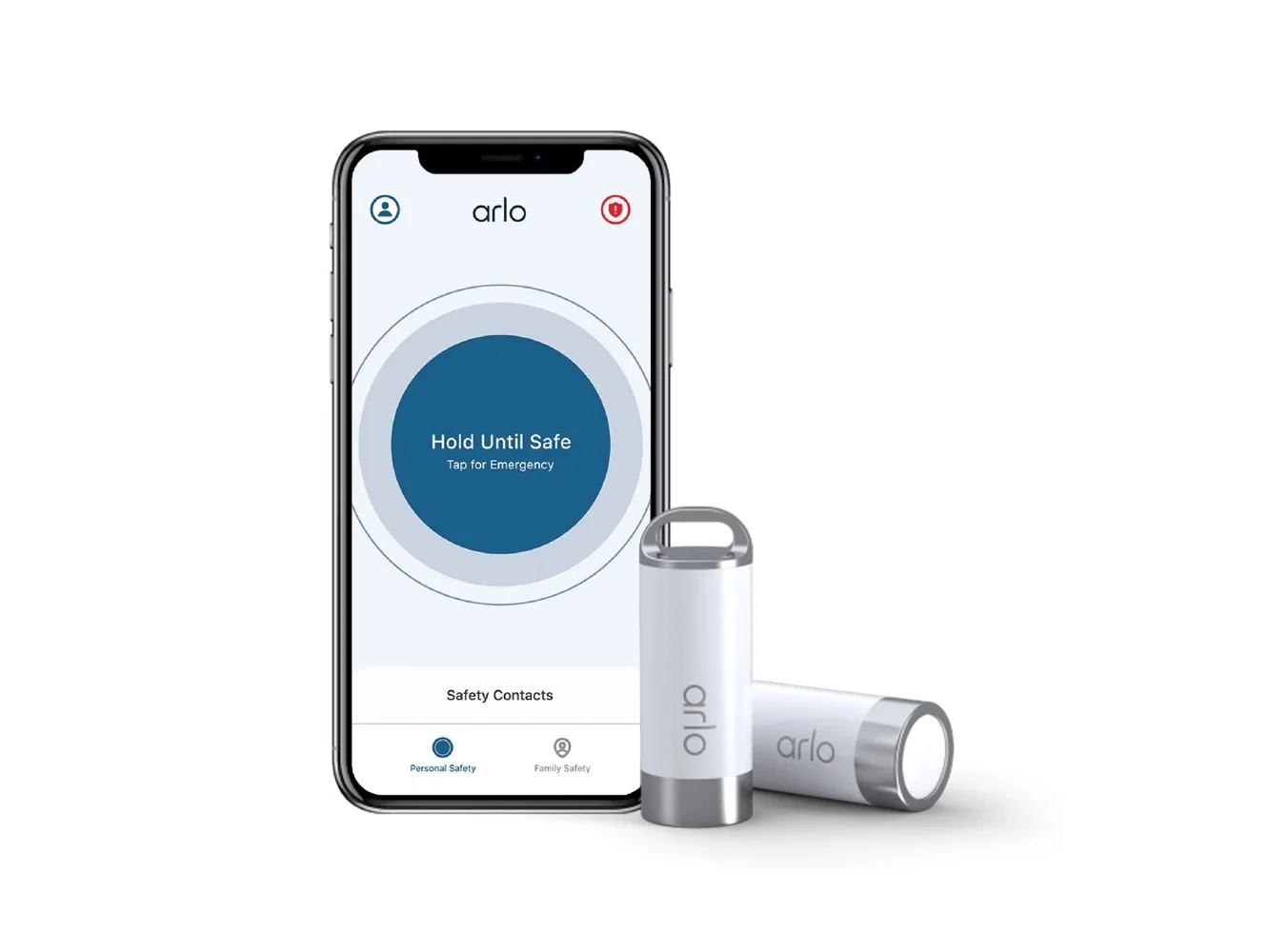 **Arlo - Safe Family Bundle – 1-Year Safe Family Plan and 2 Safe Button Accessories - White**