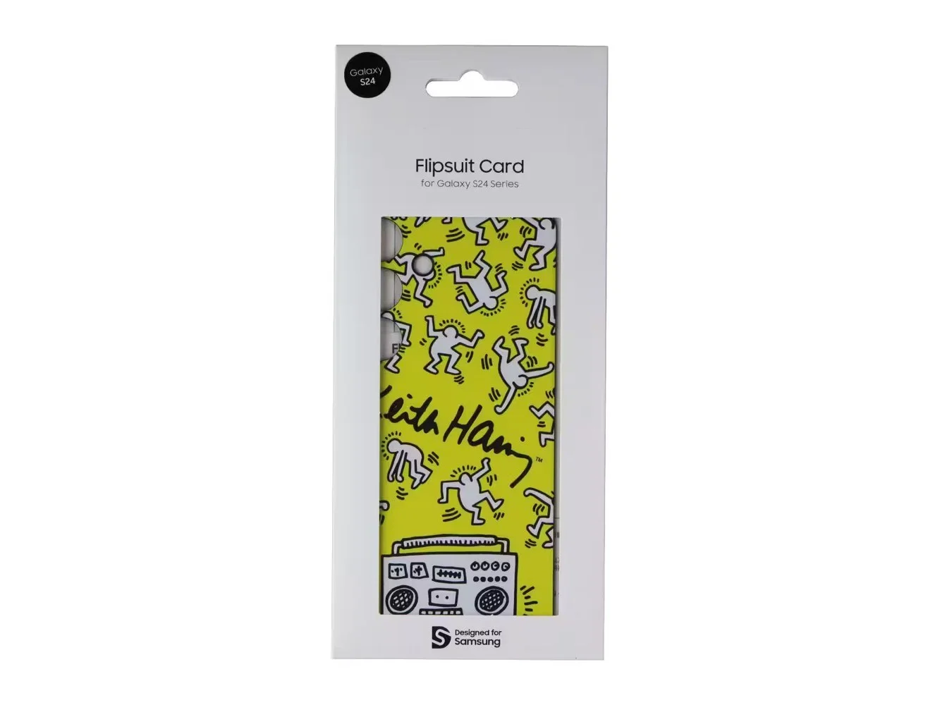 **Samsung - Interactive Flipsuit Card for Galaxy S24 - Keith Haring - Yellow**