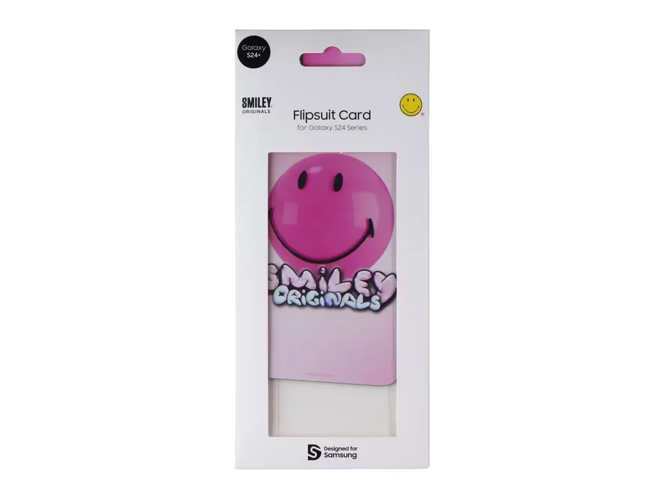 **Samsung - Smiley Originals Flipsuit Interactive Card for Galaxy S24+ (Plus) - Pink**