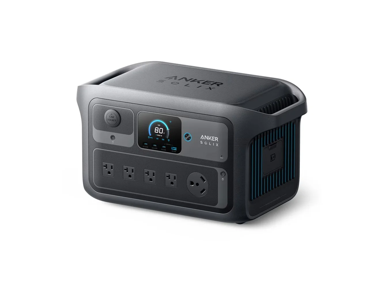 **Anker - SOLIX C2000X Gen2 Portable Power Station,2048 Wh/Peak 4000W Battery Generator for Outdoor Camping,Outages&Home Backup (2048 Wh Capacity) - Black**