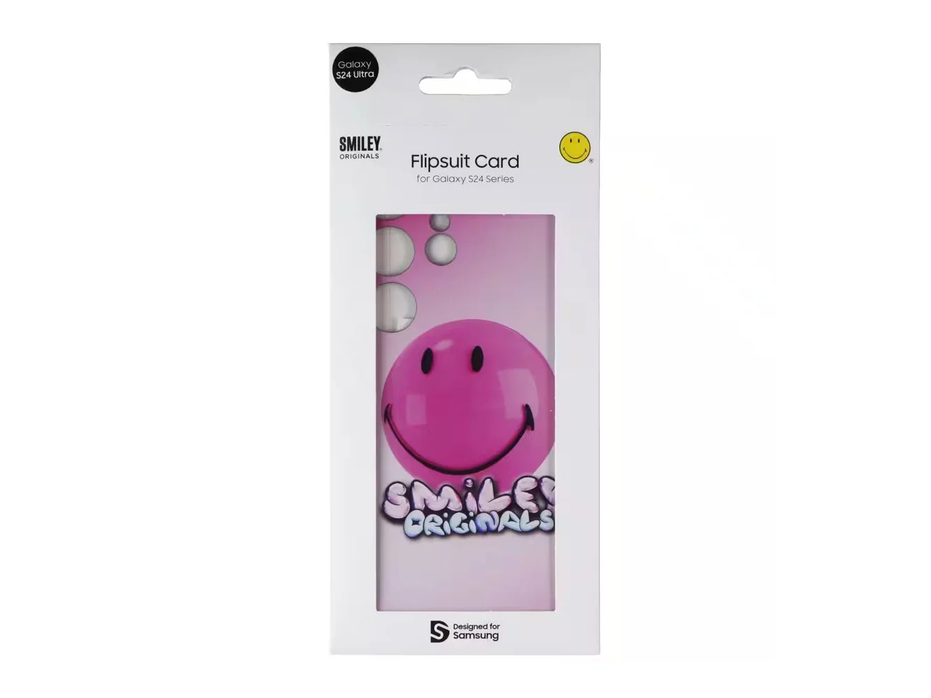 **Samsung - Smiley Originals Flipsuit Interactive Card for Galaxy S24 Ultra - Pink**