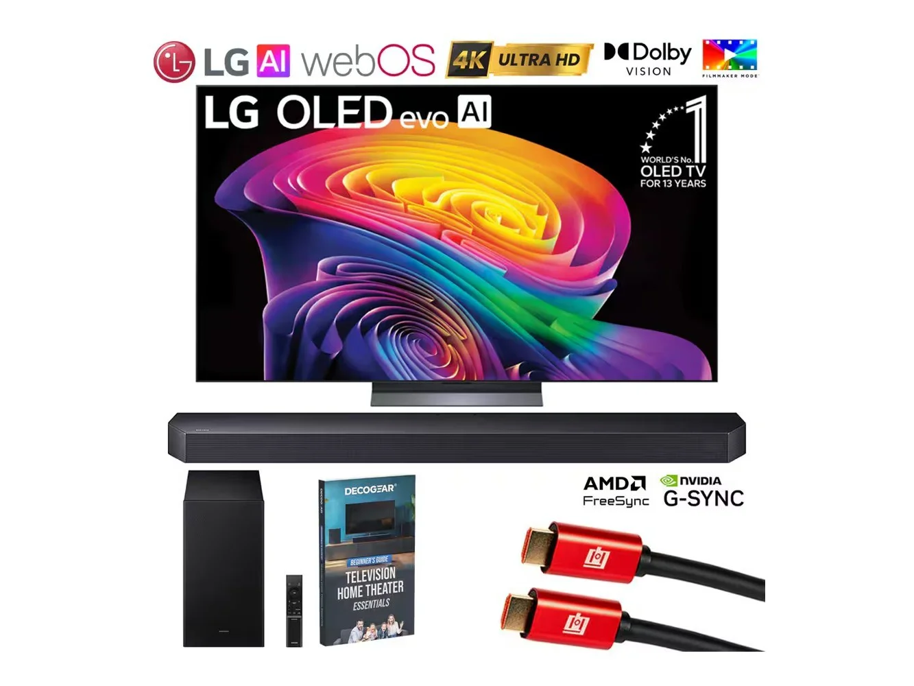 **Bundle - LG - 65 inch OLED evo AI C6 4K Smart webOS TV (2026) w/ Soundbar +Subwoofer**