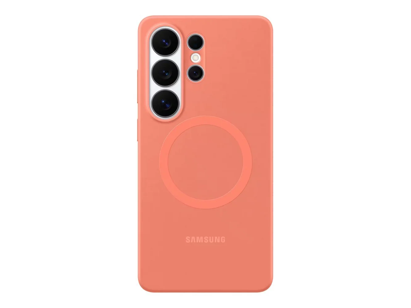 **Samsung - Galaxy S26 Ultra Silicone Magnet Case - Coral Red**