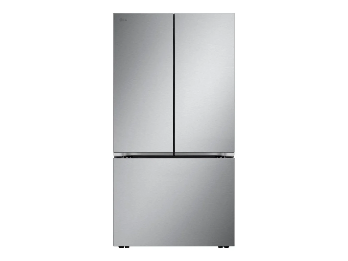 **LG - 36-in Wide Counter-Depth MAX 26.5 Cu. Ft. French Door Smart Refrigerator with Internal Water Dispenser - Stainless Steel**