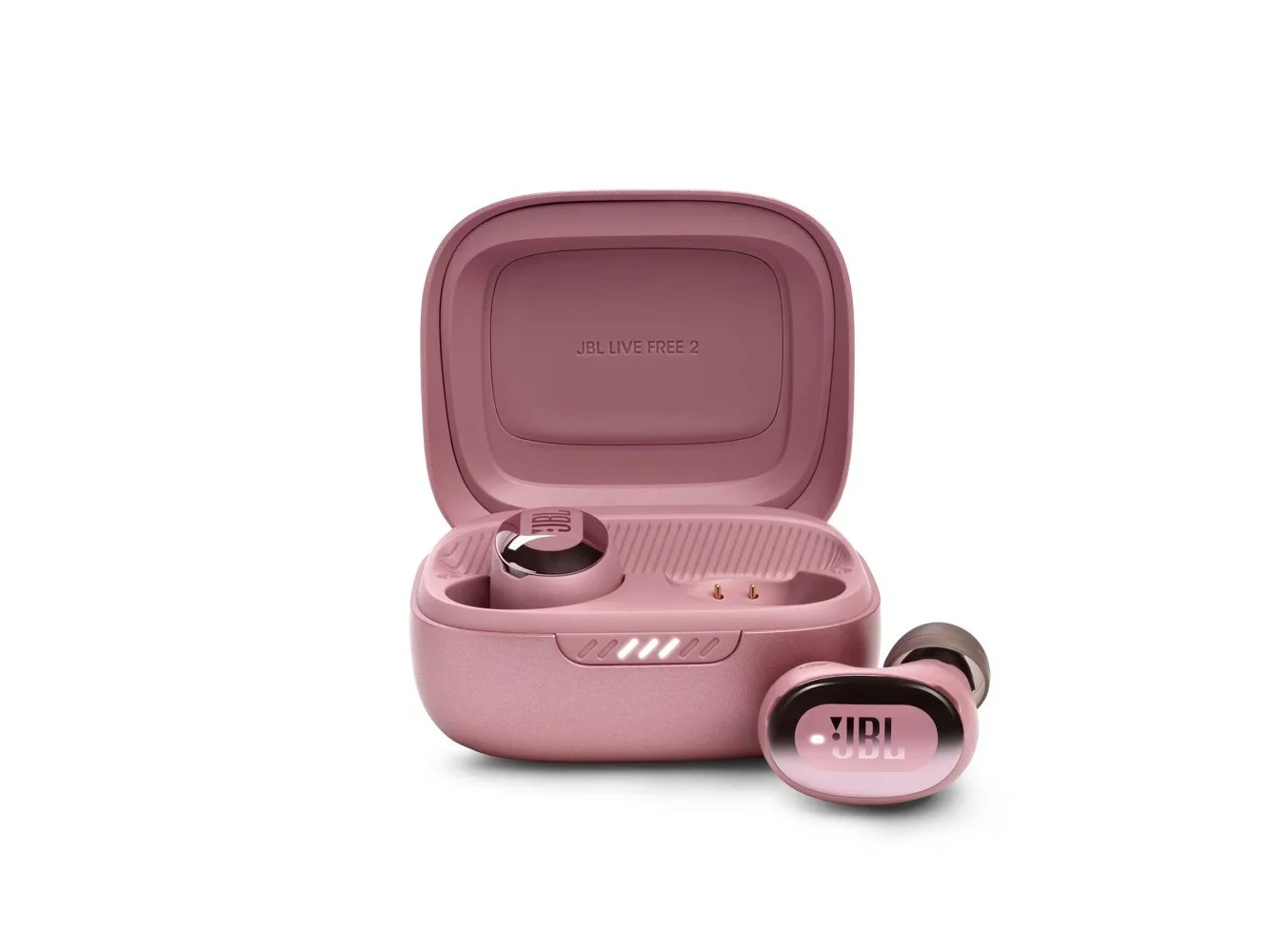 **JBL - Live Free 2 - True Wireless Noise Cancelling Earbuds, Up to 35hrs of Playtime, (Rose) - Pink**