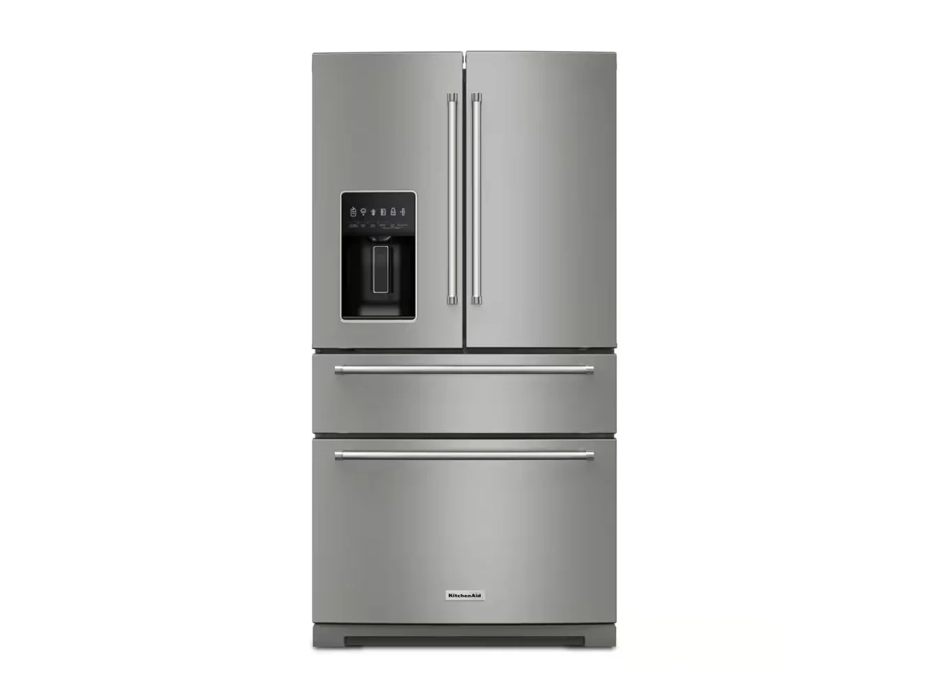 **KitchenAid - 36 in. Wide 26 cu. ft. Multi-Door French Door Refrigerator with Platinum Interior - Stainless Steel**
