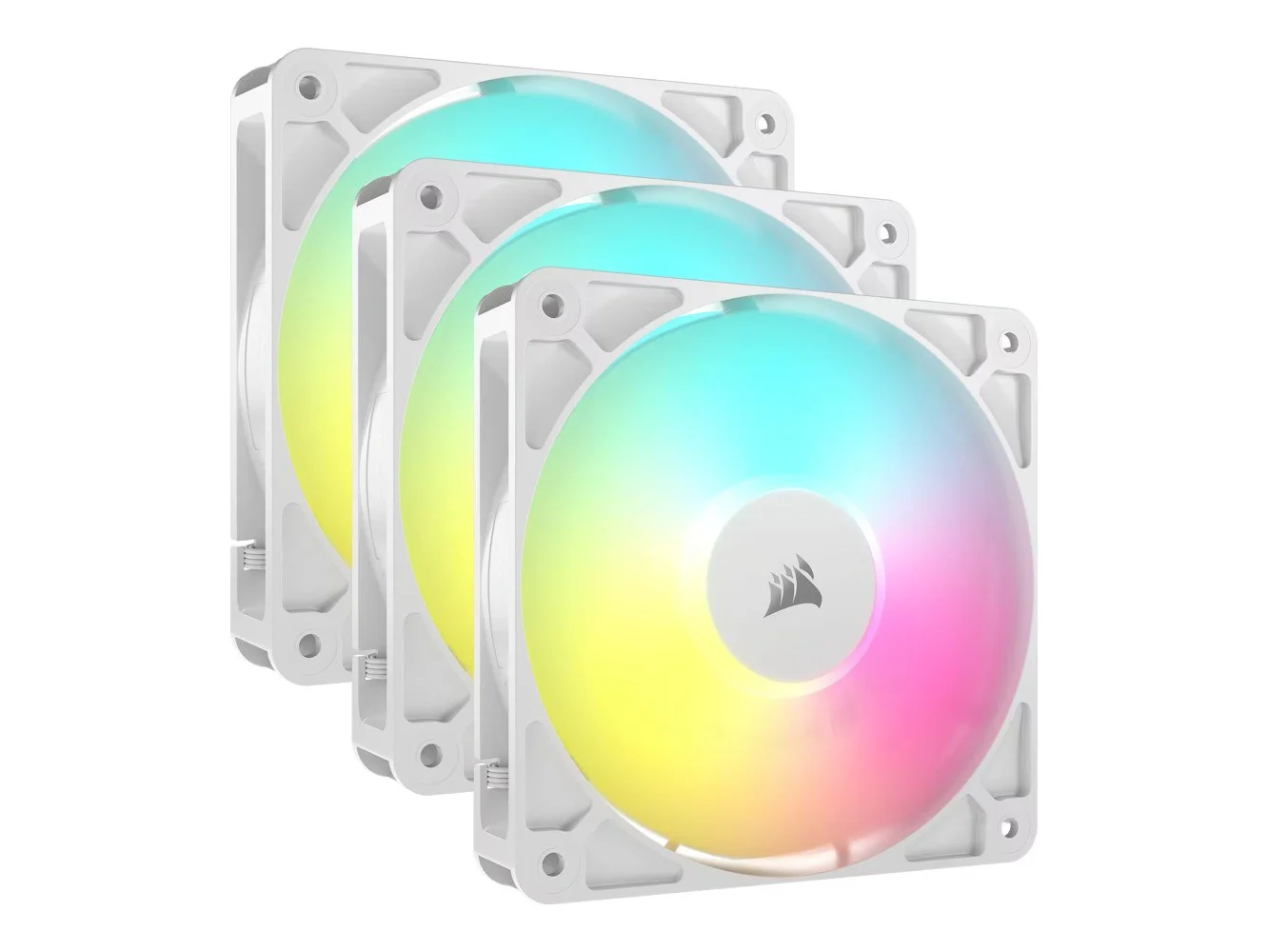 **CORSAIR - RS120 ARGB 120mm PWM Case Fans (3-pack) - White**