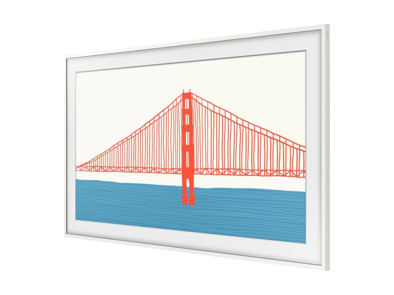 **Samsung - 50” The Frame Customizable Bezel - Modern White**