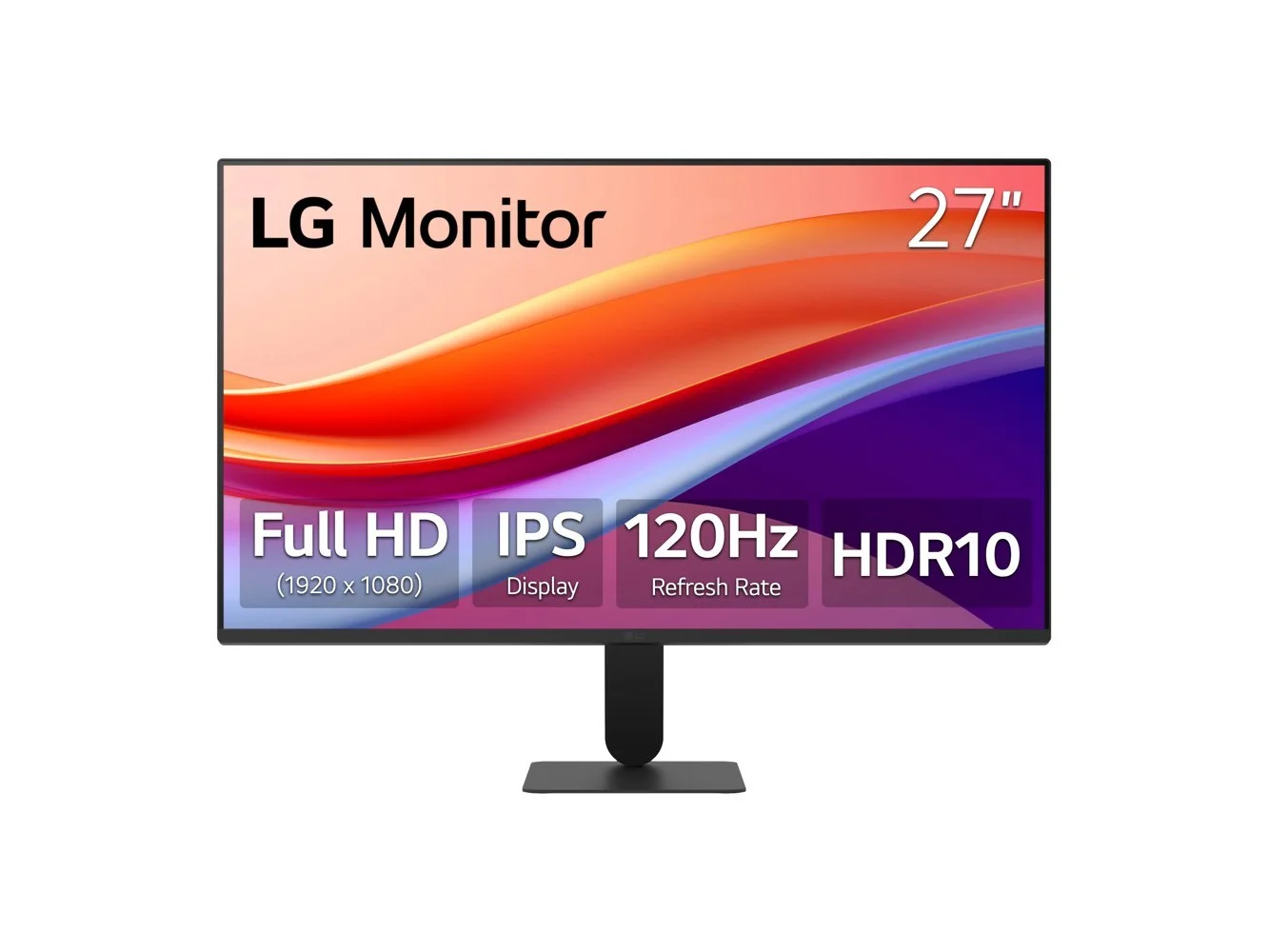 **LG - 27" IPS FHD 120Hz Monitor with HDR10 (HDMI) - Black**