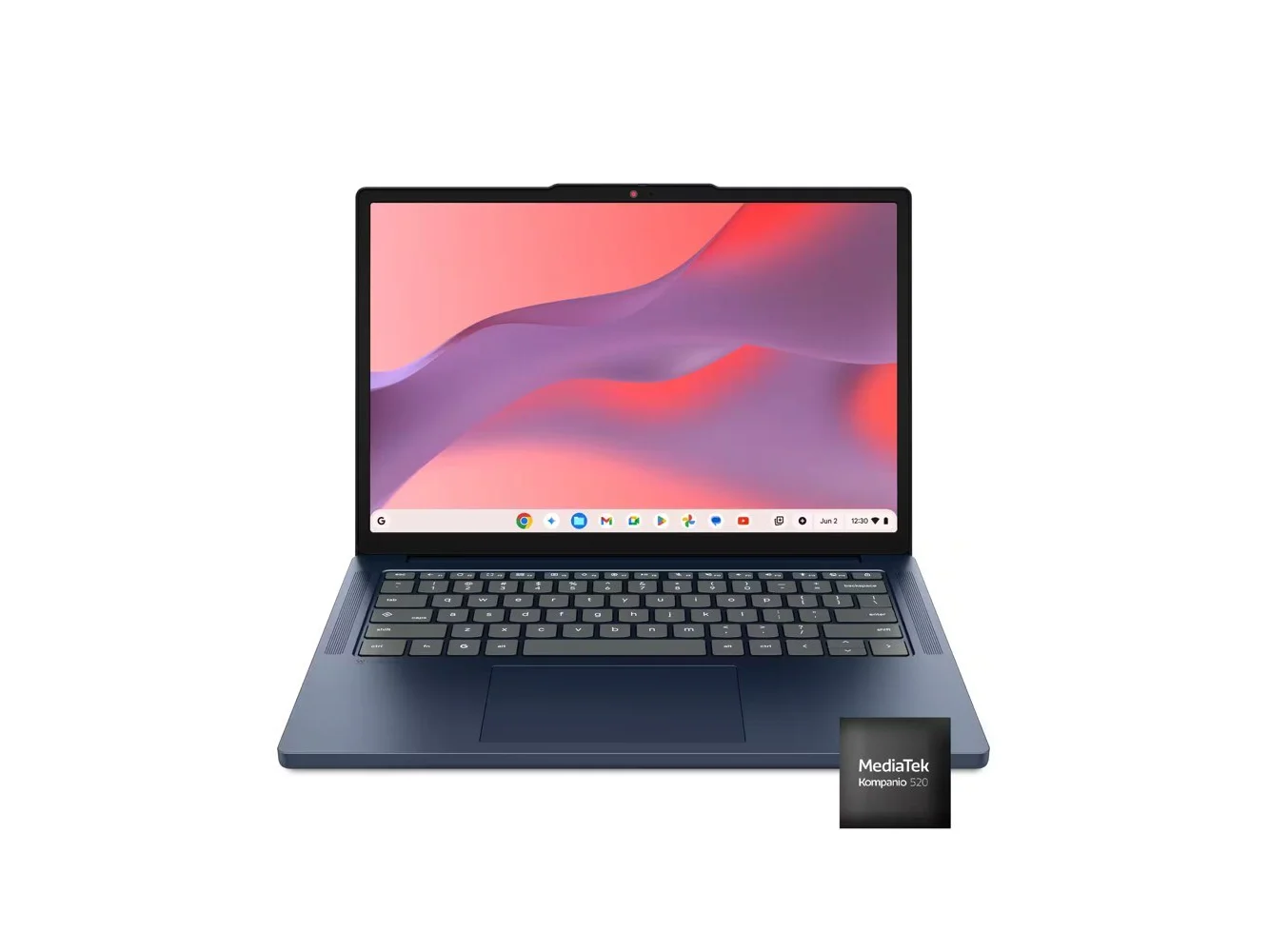 **Lenovo - IdeaPad Slim 3 Chromebook - 14" 2K Touchscreen Laptop - MediaTek Kompanio 540 2025 - 4GB Memory - 64GB eMMC - Cosmic Blue**
