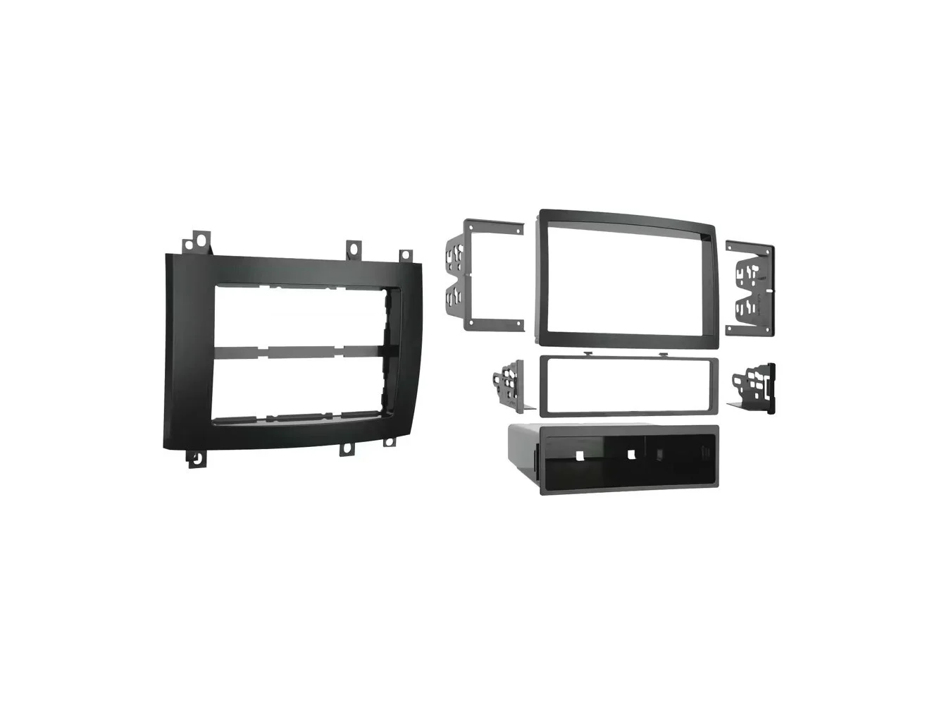 **Metra - Dash Kit for Select 2003-2007 Cadillac CTS DIN DDIN - Black**