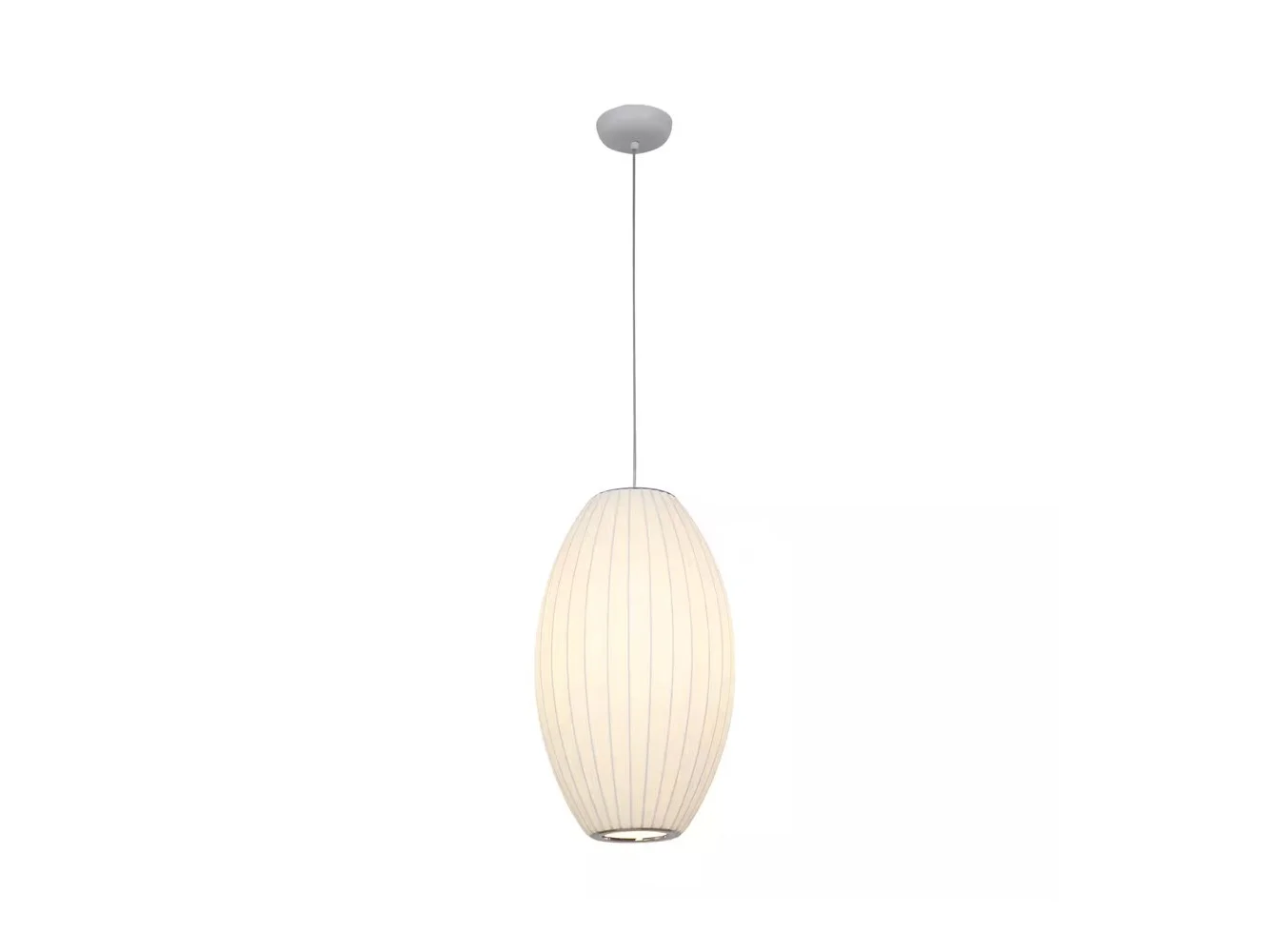 **Umeiluce - 1 Light Modern Pendant Light Elegant Silk Oval Shade Light Dimmable Big - White**