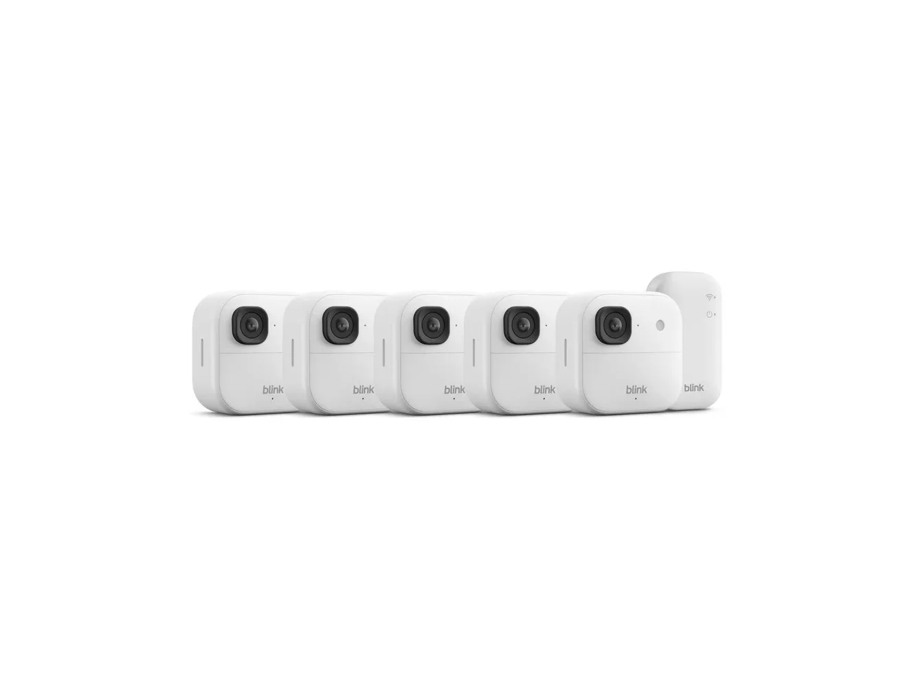 **Blink - Outdoor 2K+ Wireless Smart Security Camera, 2K video, Two-way audio w/ noise cancellation, Smart detection - 5CAM - White**