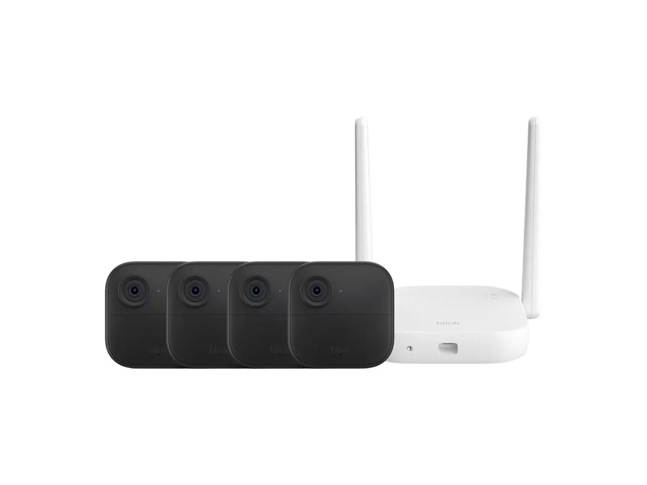 **Blink - Outdoor XR+ — Extended Range Battery-Powered Outdoor 4 Camera with 10x security coverage — 4 camera system - Black**