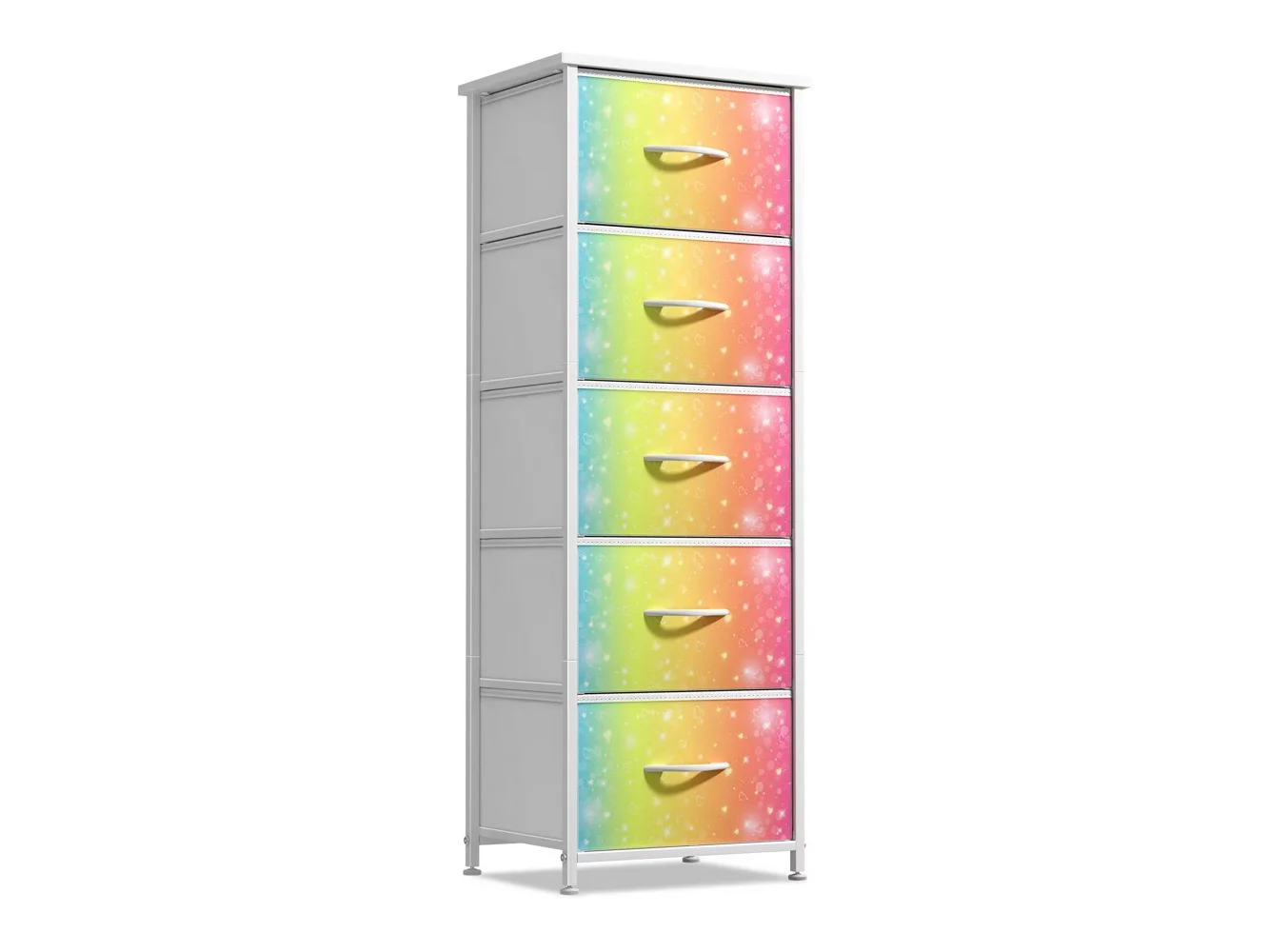 **Sorbus - Nightstand with 5 Drawers, Tall Storage Dresser Tower Organizer for Bedroom, Hallway, Closet, College Dorm - Multicolor**