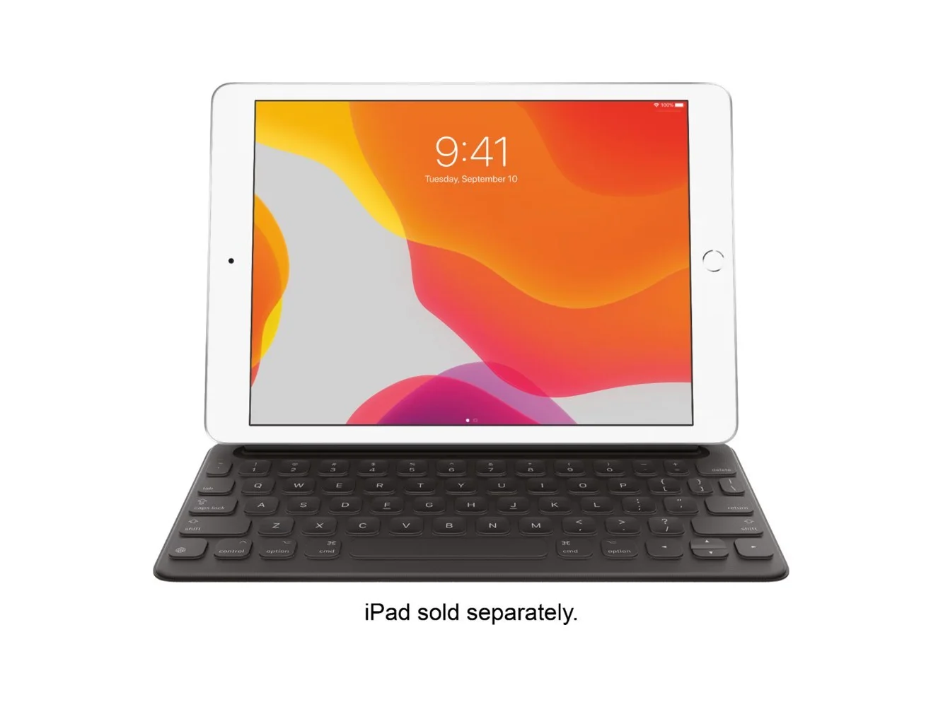 **Apple - Smart Keyboard for iPad (7th Generation), iPad 10.2" (9th Generation), iPad Air (3rd Generation), and 10.5-inch iPad Pro - Black**