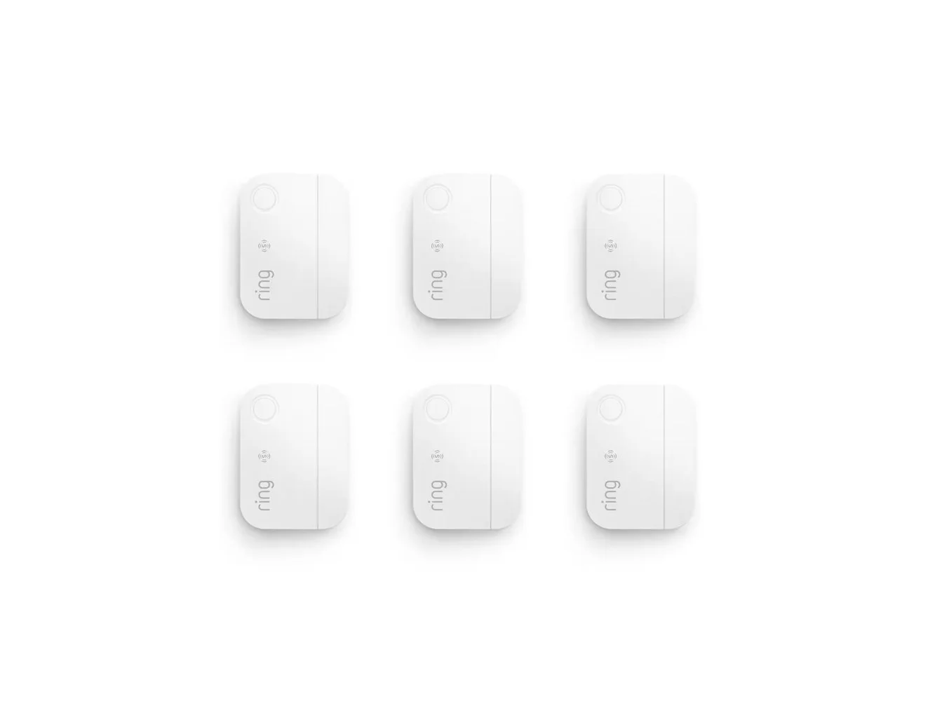**Ring - Window-Door Sensor Instant notifications on Amazon Sidewalk, no base station needed, Pro Monitoring sold separately 6pk - White**