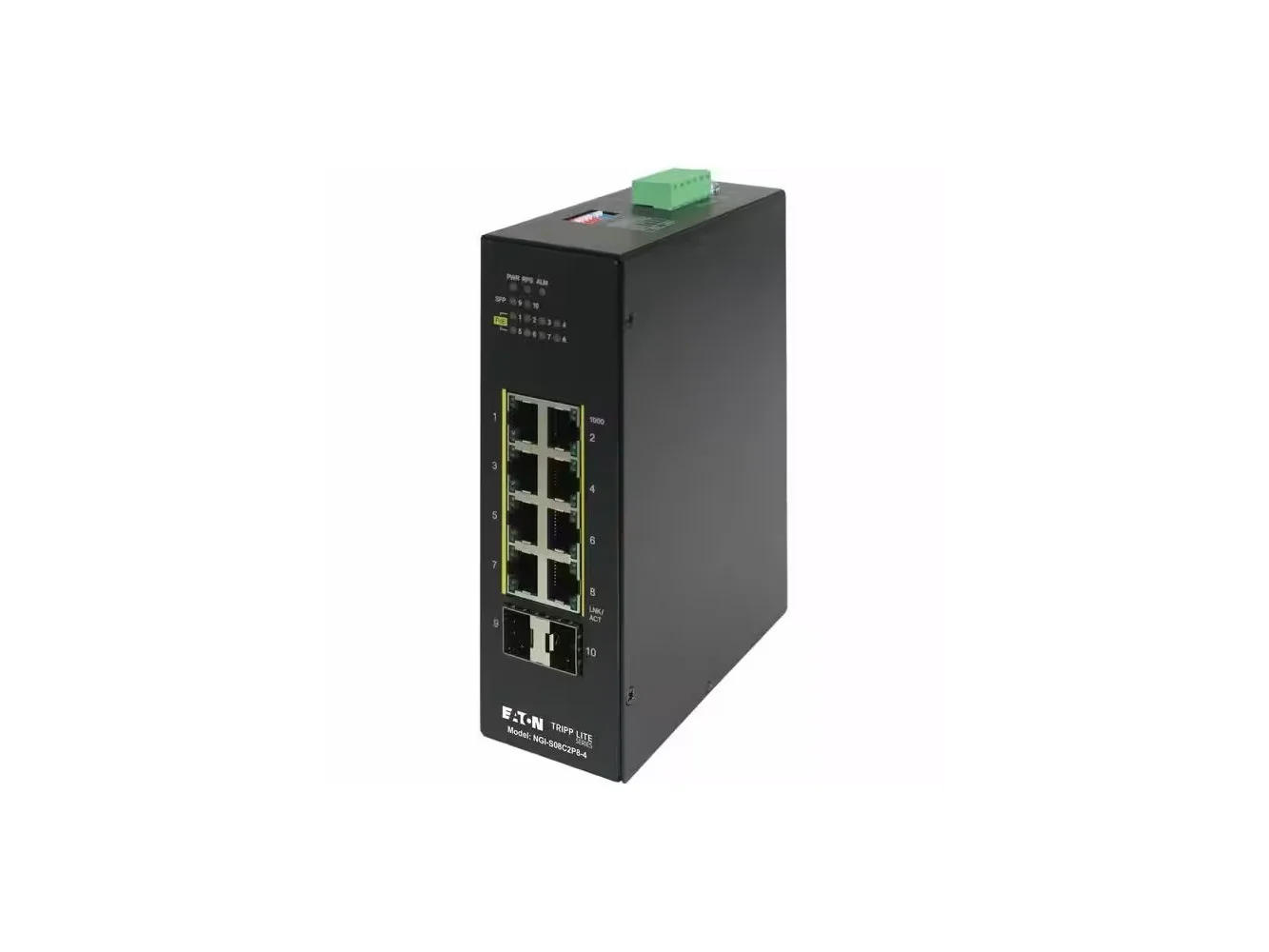 **Tripp Lite - series NGI-S08C2P8-4 Ethernet Switch - 8 Ports - Manageable - Gigabit Ethernet, Fast Ethernet, Ethernet - Black**