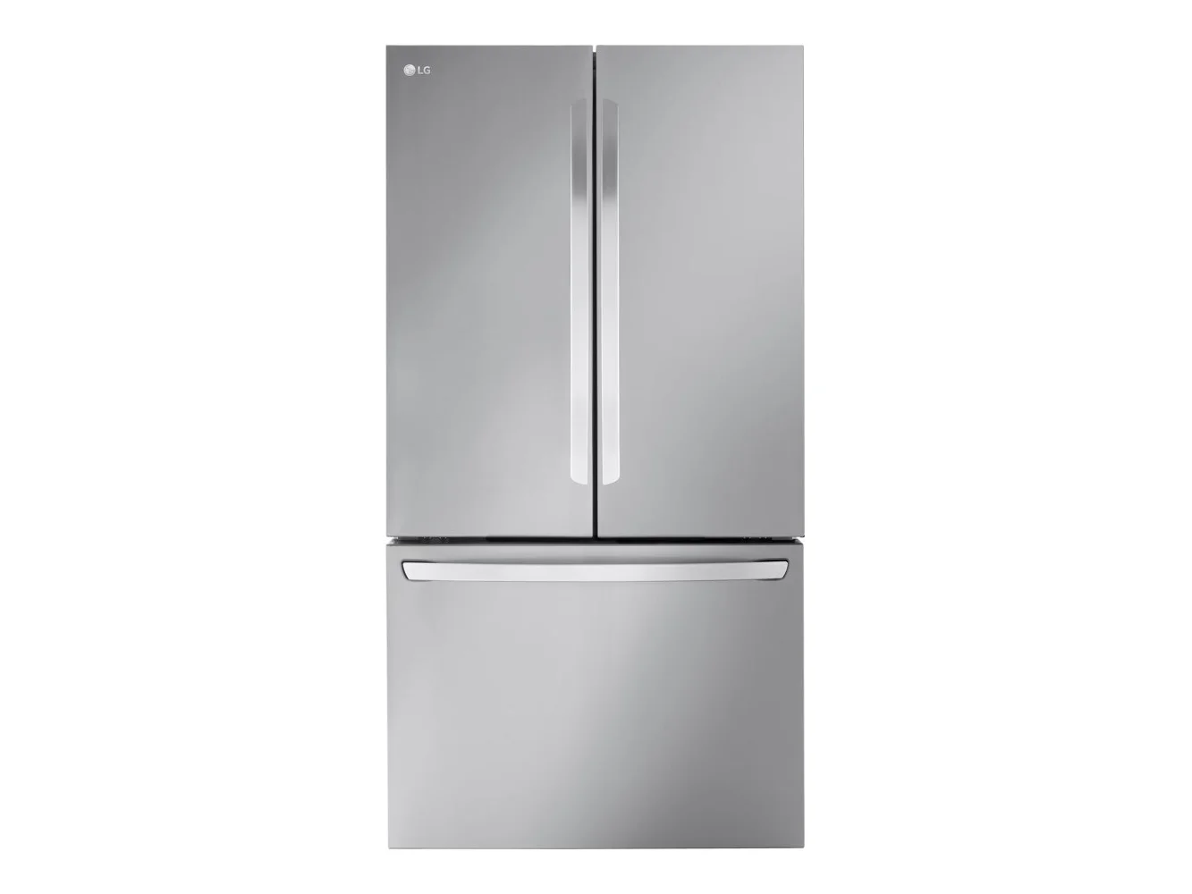 **LG - 36-in Counter-Depth MAX 26.5 Cu. Ft. French Door Smart Refrigerator with Internal Water Dispenser - Stainless Steel**