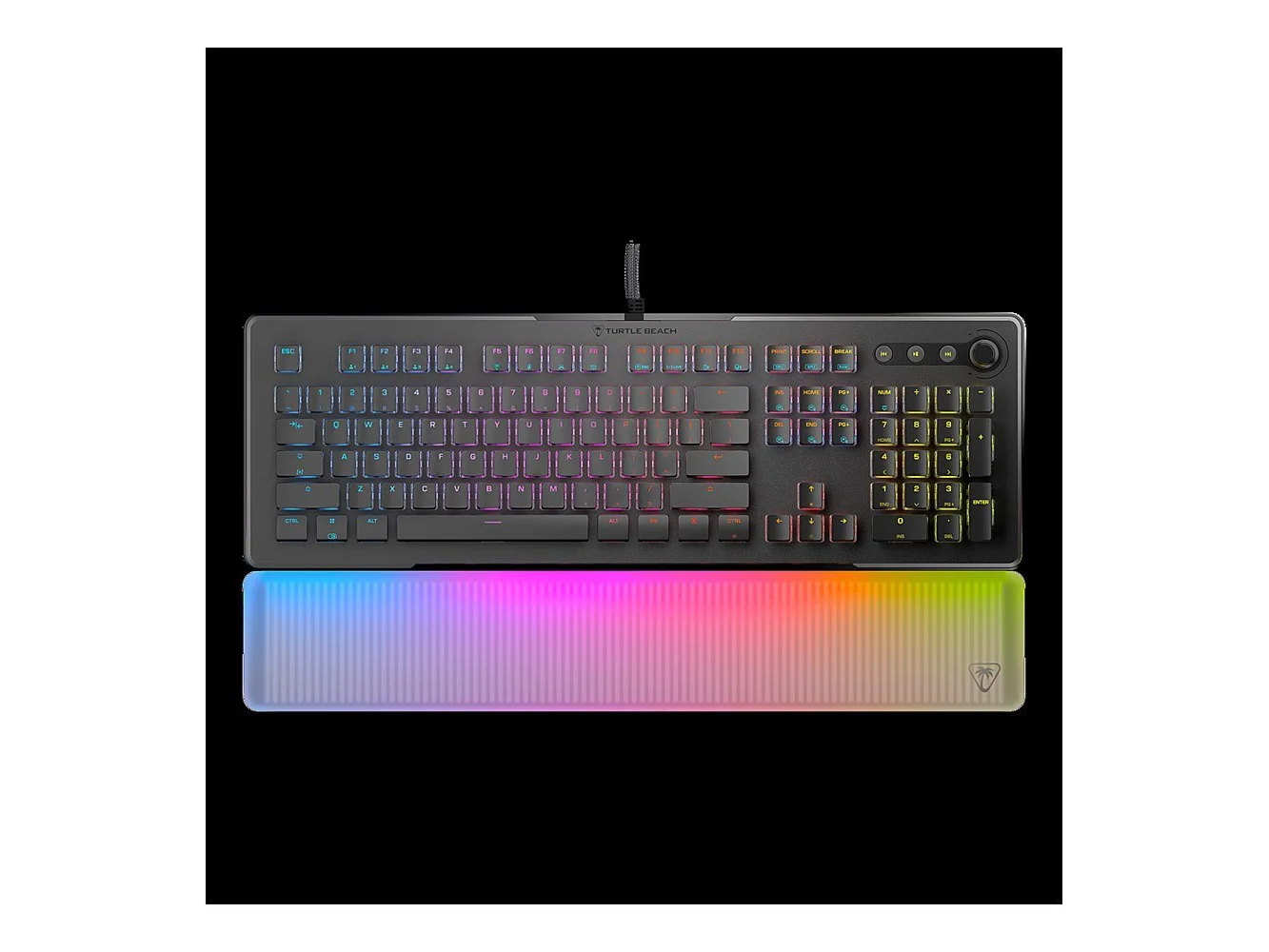 **Turtle Beach - Vulcan II Max Full-size Wired Mechanical TITAN Switch Gaming Keyboard with RGB lighting and palm rest for PC - Black**