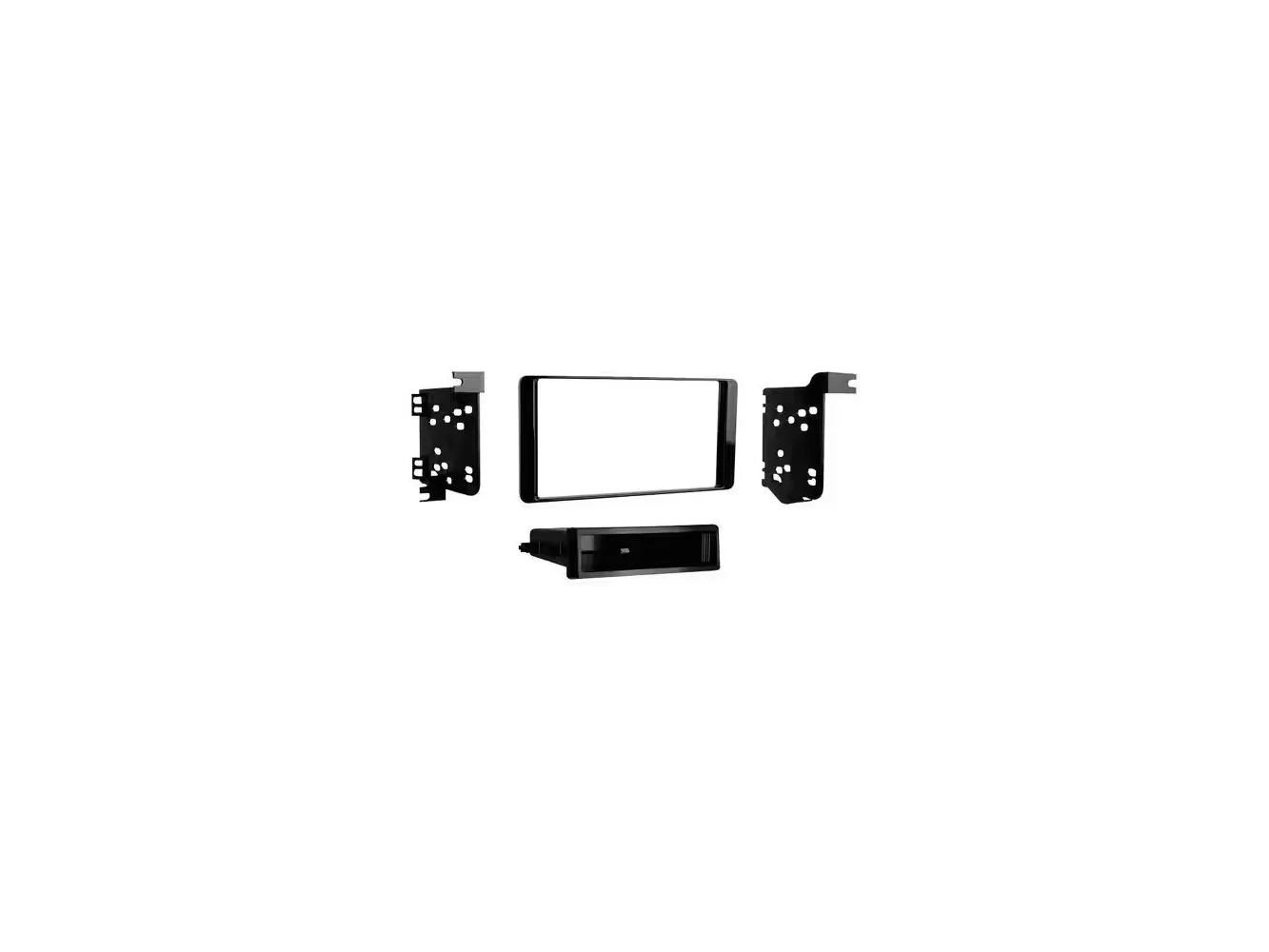 **Metra - Dash Kit for Select 2014-2021 Mitsubishi Outlander DIN DDIN - Charcoal**