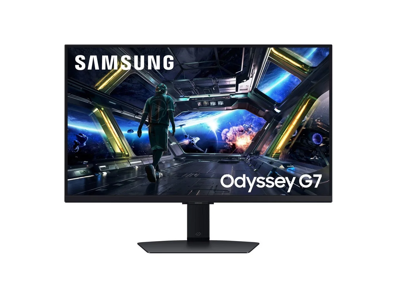 **Samsung - 27" Odyssey G7 (G70D) 4K UHD IPS AMD FreeSync Premium Pro and G-Sync Compatible Smart Gaming Monitor with HDR400 - Black**