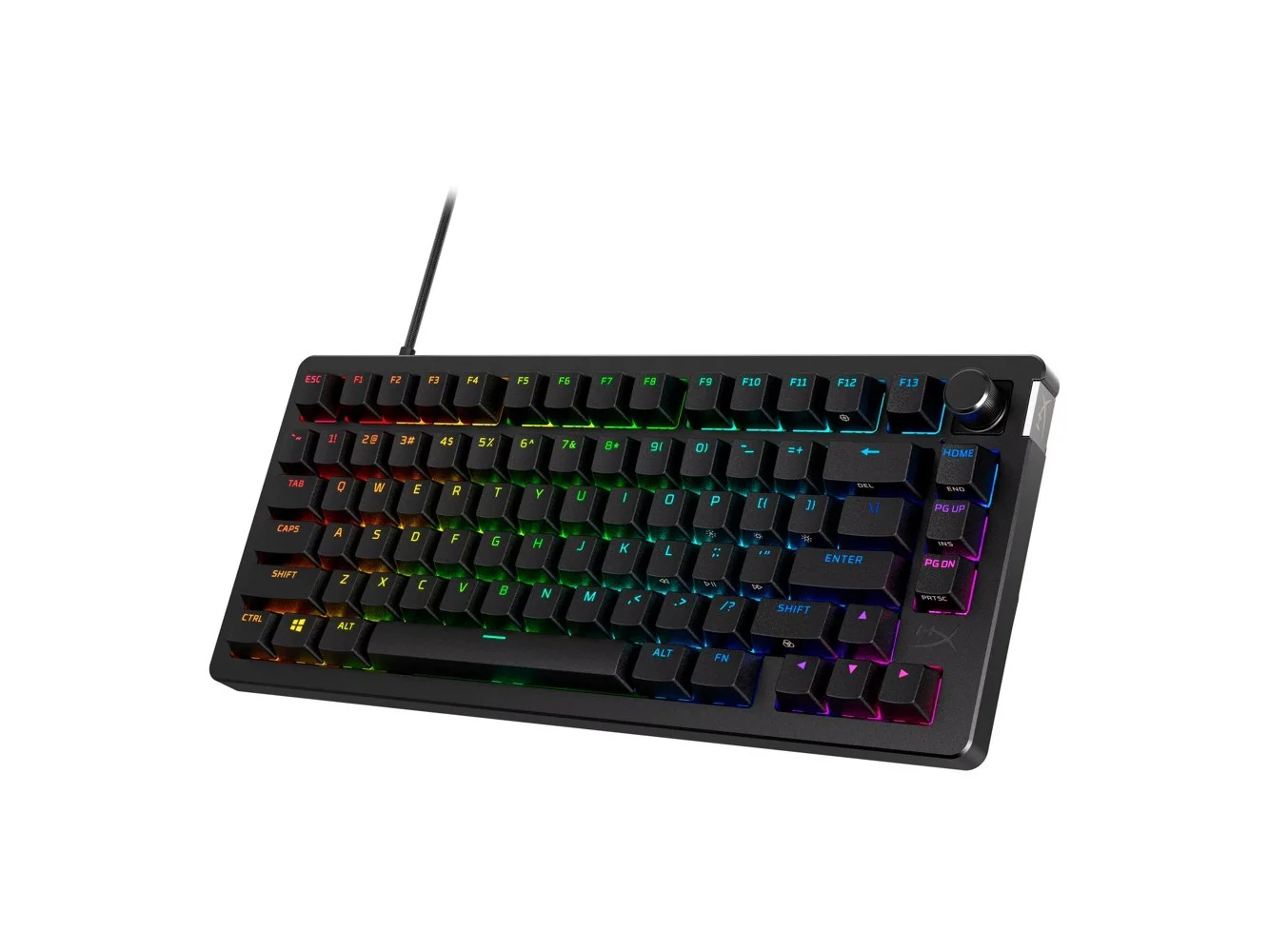 **HyperX - Alloy Rise 75 75% Wired Mechanical Linear Switch Gaming Keyboard with RGB Lighting - Black**