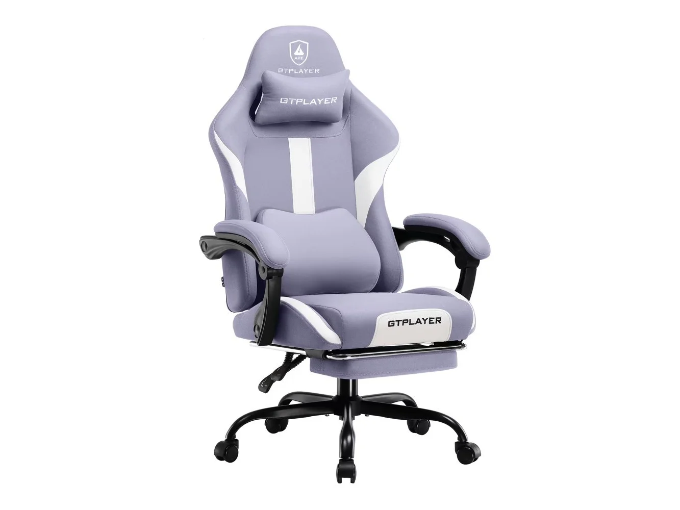 **GTPlayer - Gaming Chair Breathable Fabric Ergonomic Computer Desk Chair - Purple**
