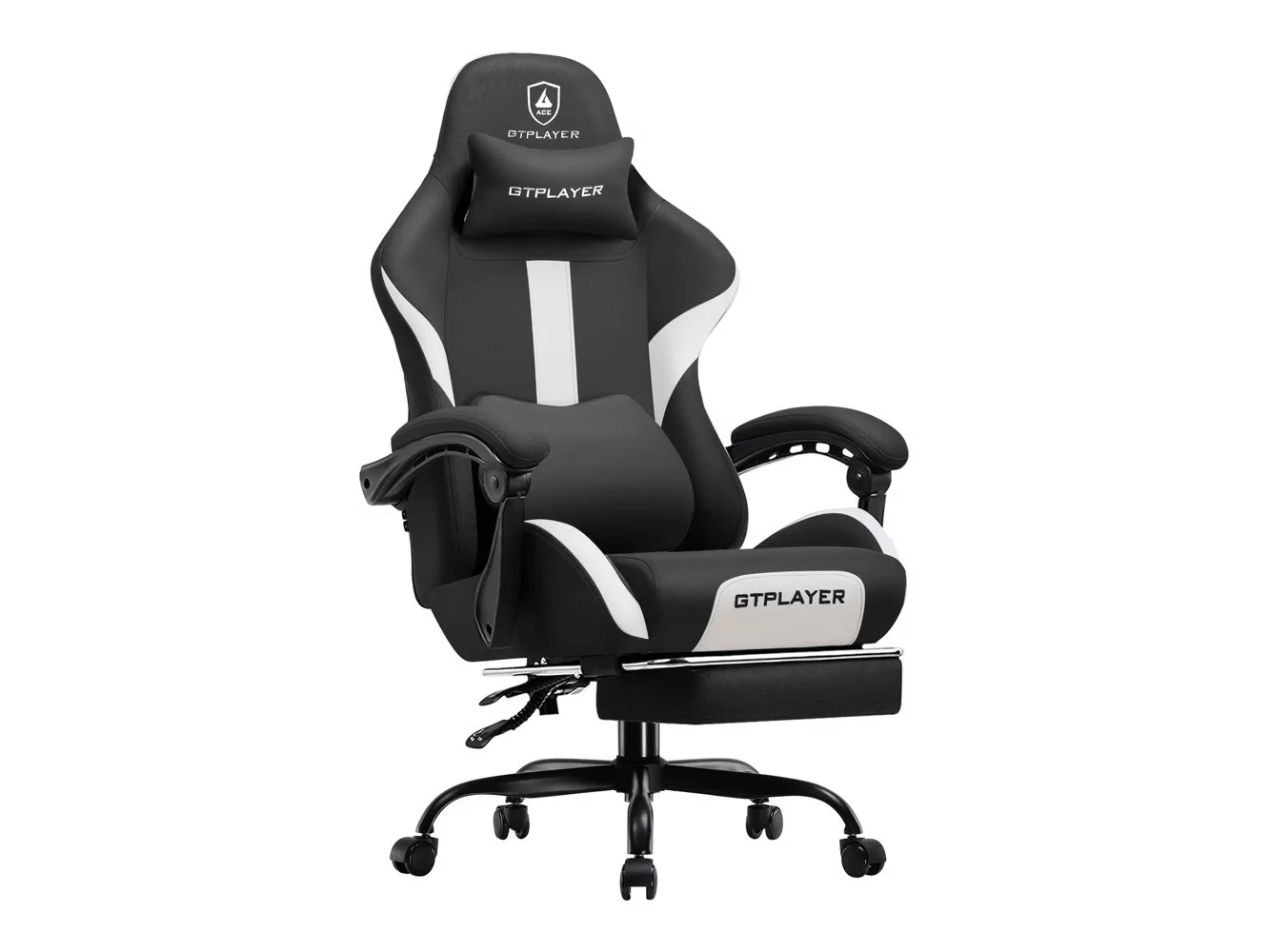 **GTPlayer - Gaming Chair Breathable Fabric Ergonomic Computer Desk Chair - AWhite**