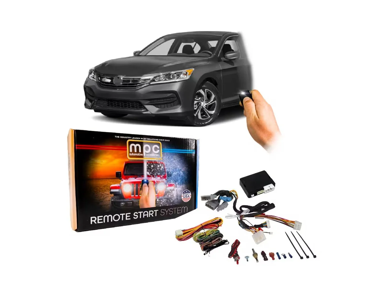 **MPC - Factory Remote Activated Remote Start Kit For 2013-2017 Honda Accord - Black**