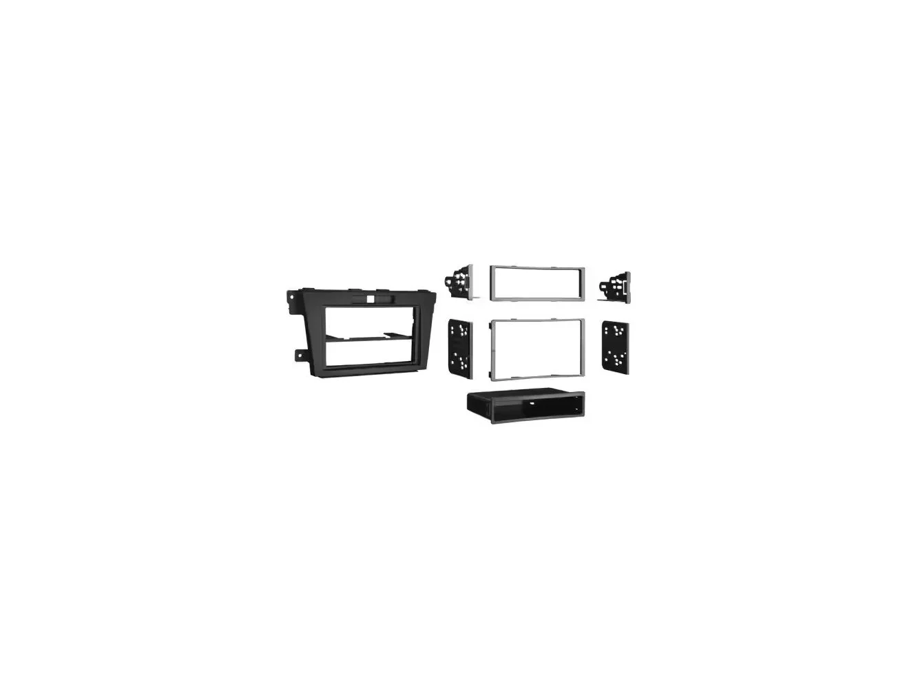 **Metra - Dash Kit for Select 2010-2012 Mazda CX-7 DIN DDIN - Black**