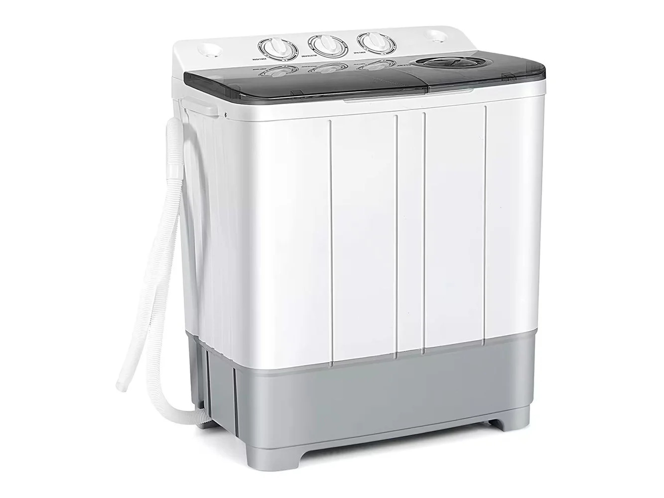 **13.2 lb. Portable Twin Tub Washing Machine Washer and Spinner 8.8 lb**