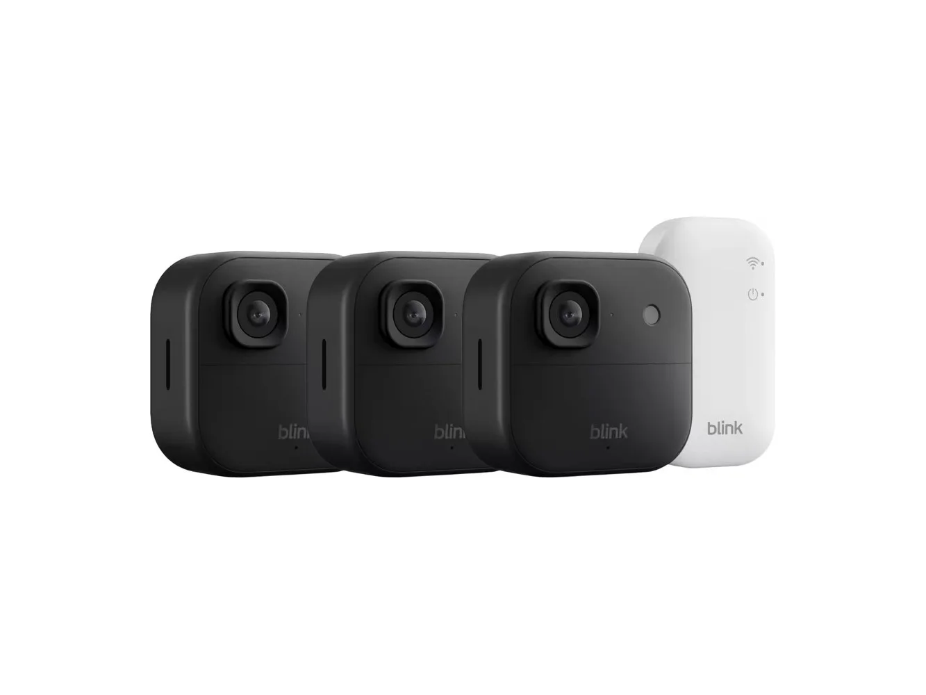 **Blink - Outdoor 2K+ Wireless Smart Security Camera, 2K video, Two-way audio w/ noise cancellation, Smart detection - 3CAM - Black**