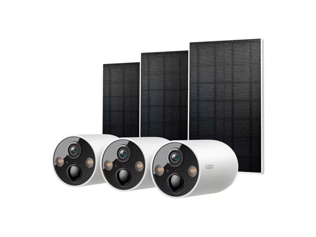 **TP-Link - Tapo Outdoor Battery-Powered Wireless 2K Security Camera with Solar Panels (3-Pack) - No Monthly Fees - White**