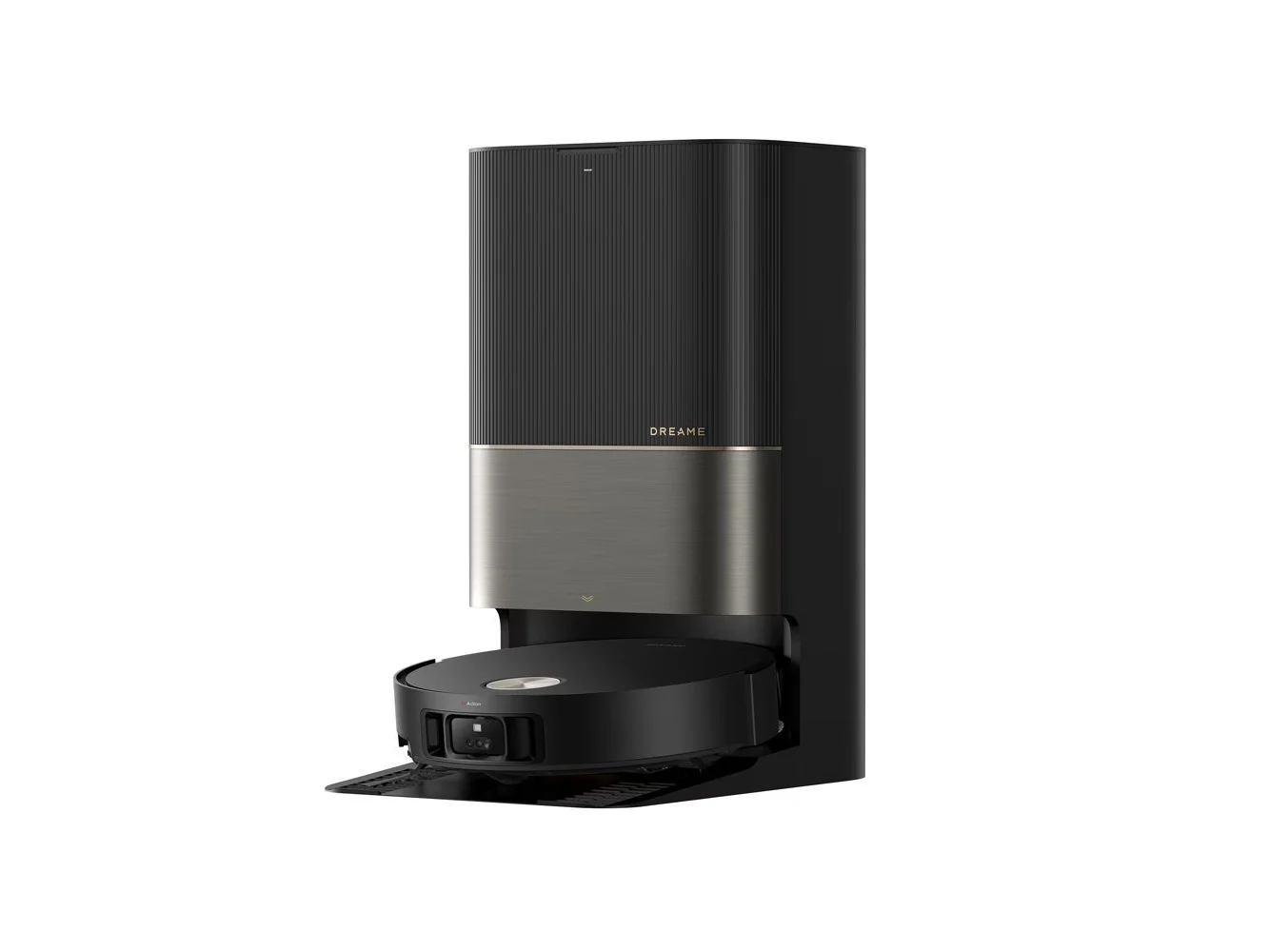**Dreame - GoVac 800 Robot Vacuum and Mop, Auto-Empty, Mop Self-Clean, 20KPa Suction, Corner to Edge Clean, Detangle Brush - Black**