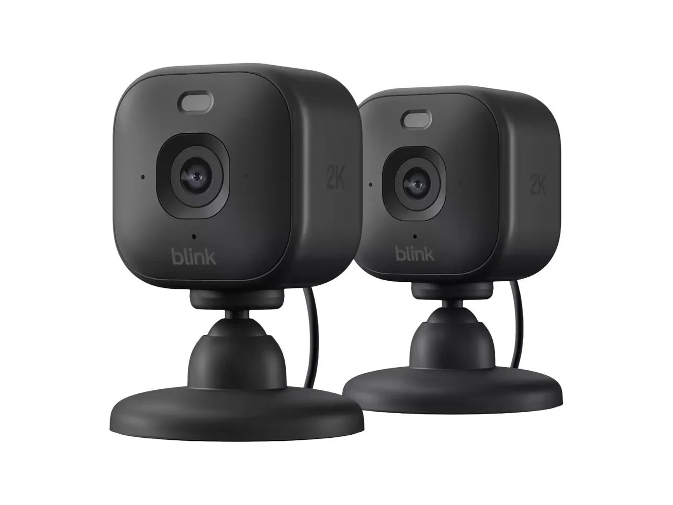 **Blink - Mini 2K+ Compact plug-in security camera, 2K video resolution, color night vision, enhanced audio - 2 Cam - Black**